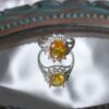 Помолвочное серебряное кольцо «Самин» с желтым цитрином