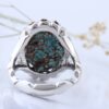 Серебряное кольцо с нейшабурской бирюзой, изготовленное вручную