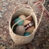 Круглые корзины из пальмового листа — набор 3 шт.
