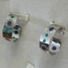 Металлические серьги с индийским цветочным узором
