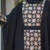 Чёрная женская абая «Нура» с цветами