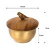 Коричневая латунная сахарница с птицей