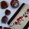 Тканевая косметичка «Бухара» с вышивкой (белая)