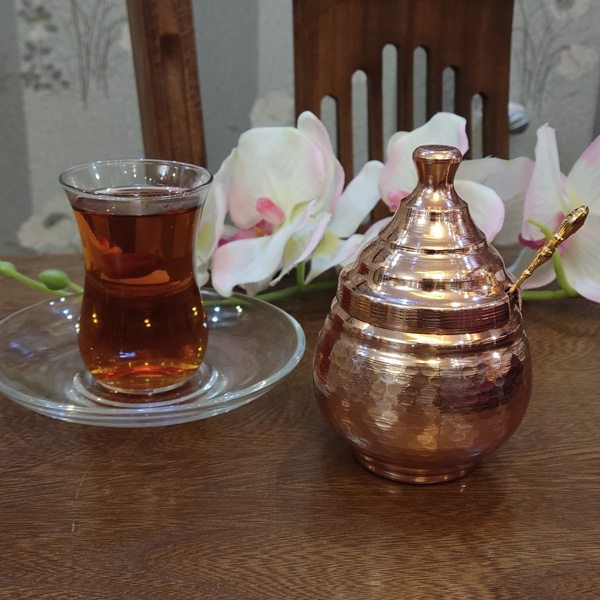 Медная банка для хранения с ручной ковкой — кухонный декор