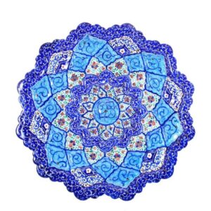 Медная тарелка с миниатюрной эмалью минакари