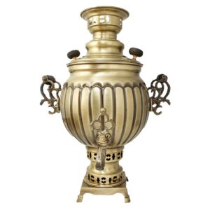 Персидский латунный самовар с гравировкой, 3.4 литра