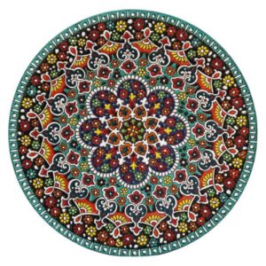 Тарелка с персидской миниатюрой «Минакари» (Красная)