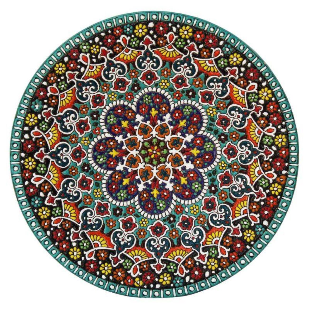 Тарелка с персидской миниатюрой «Минакари» (Красная)