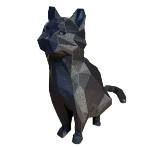 Фигурка «Черный котенок» (Кубизм, ручная работа)