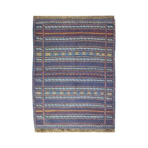 Персидский шерстяной килим, синие полосы