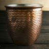 Персидская медная кружка с ручкой для холодных напитков — молотая, ручная работа