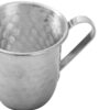 Медная чашка ручной работы с ручкой для холодных напитков, молотый серебристый цвет