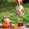 Персидская медная сахарница с крышкой ручной работы — молотый гранат