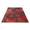 Большой красный ковёр в технике пэчворк (Area Rug)