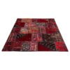 Большой красный ковёр в технике пэчворк (Area Rug)