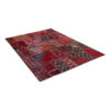 Большой красный ковёр в технике пэчворк (Area Rug)