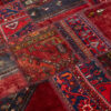 Большой красный ковёр в технике пэчворк (Area Rug)