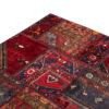 Большой красный ковёр в технике пэчворк (Area Rug)