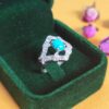 Серебряное кольцо с бирюзой Нейшабура для женщин
