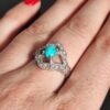 Серебряное кольцо с бирюзой Нейшабура для женщин