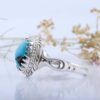 Серебряное кольцо с турквенитом из Нейшабура, выполненное вручную