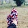 Азербайджанские вязаные крючком женские тапочки, традиционный ручной узор