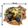 Детская 3D наклейка на стену «Город мультфильмов»