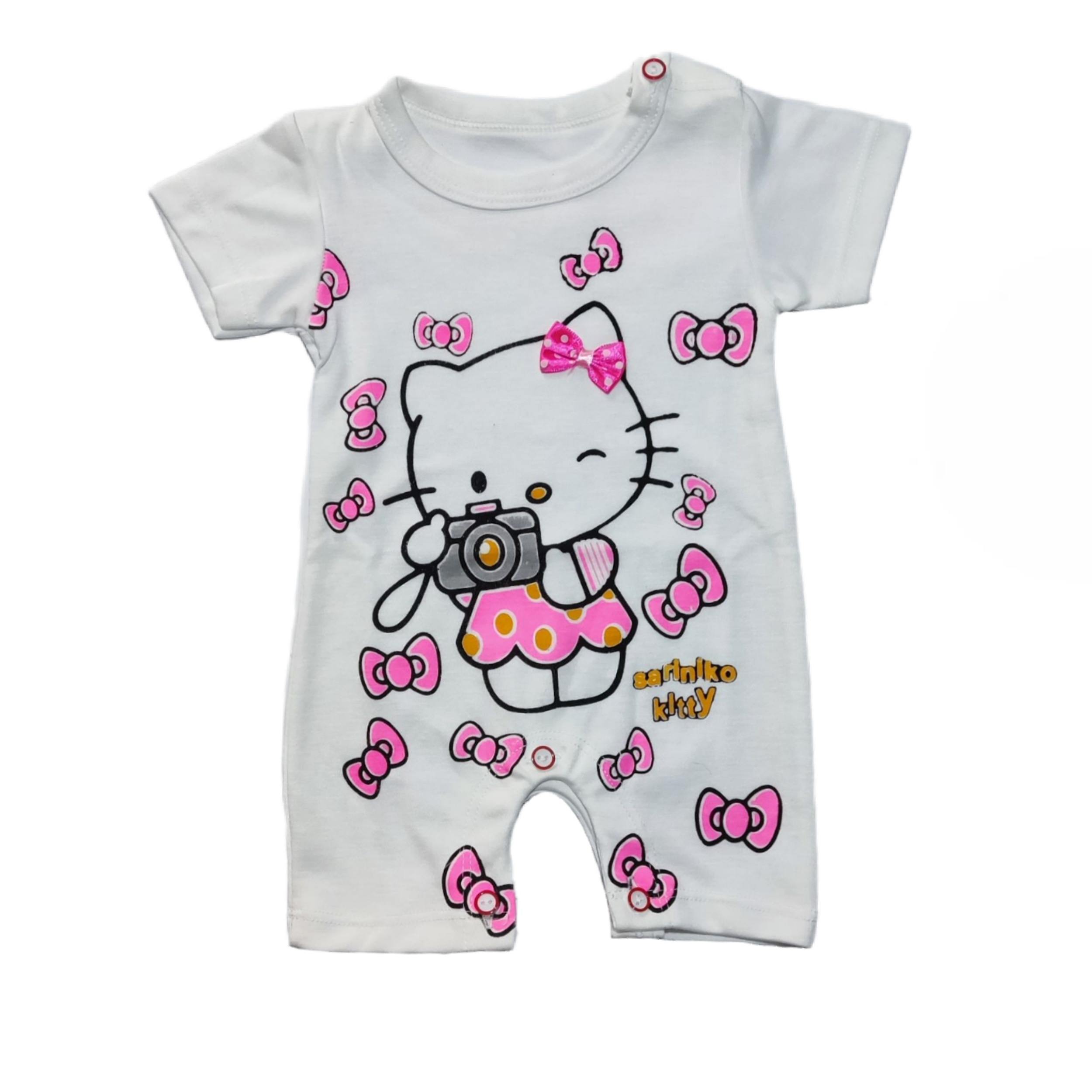 Детский комбинезон и шапочка «Hello Kitty» — белый хлопок