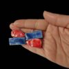 Керамические серьги ручной работы, геометрический узор