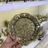 Латунная тарелка Каламзани с виноградным орнаментом