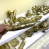 Латунная тарелка Каламзани с виноградным орнаментом