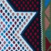 Килим ручной работы из Ирана, белый геометрический узор, смесь хлопка и натуральных материалов