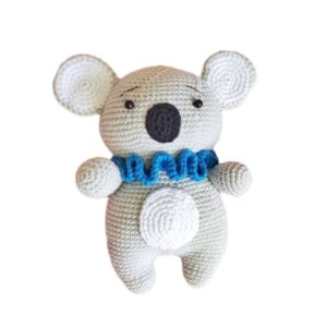 Коала амигуруми — белая мягкая игрушка из хлопка