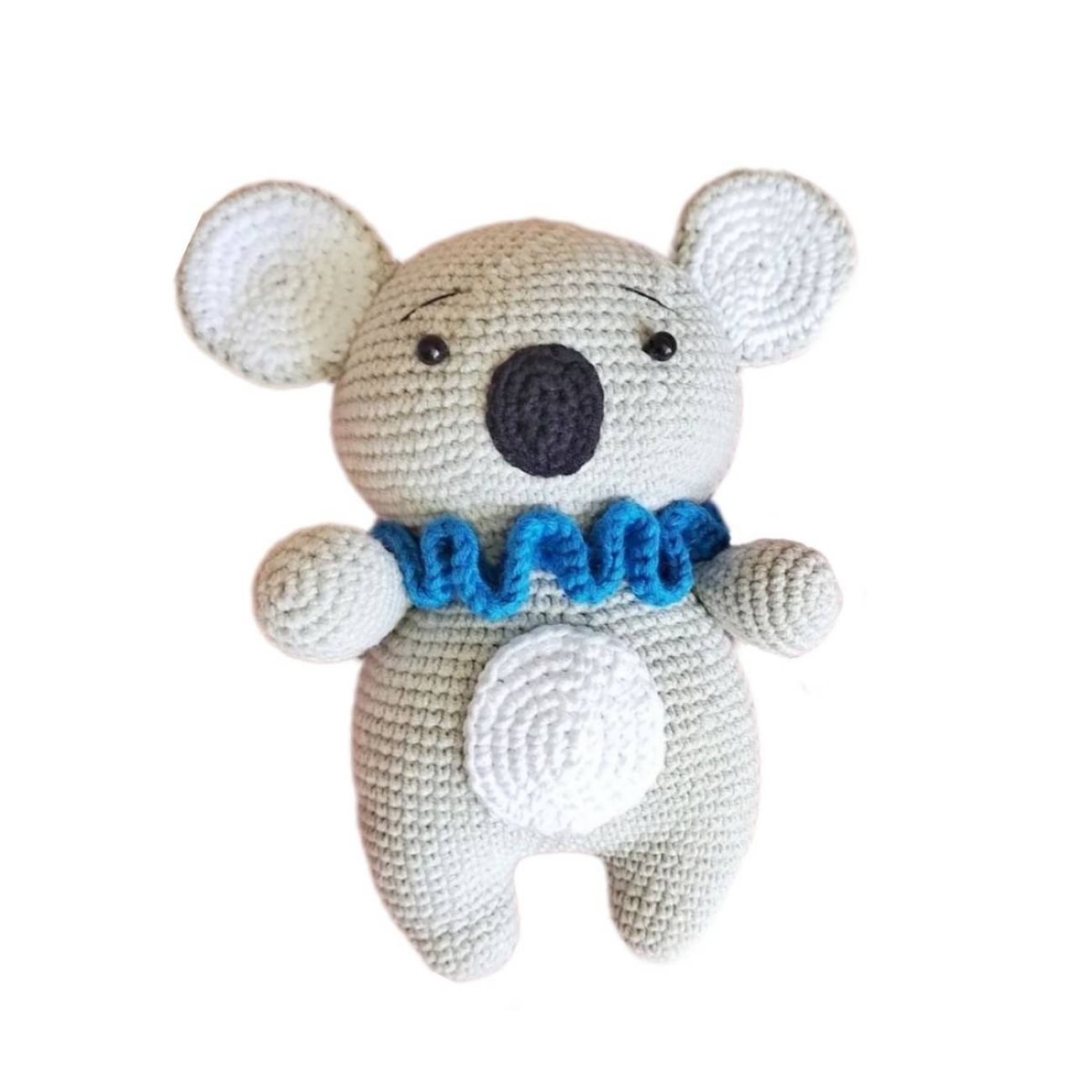 Коала амигуруми — белая мягкая игрушка из хлопка