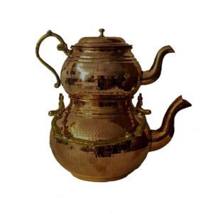 Медный двойной чайник ручной ковки, модель «Тараном»