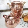 Медный двойной чайник с чеканкой «Абнус»