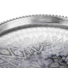 Уникальный персидский медный поднос - Традиционная кованая модель Hormized с серебряным покрытием