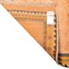 Минималистичный персидский ковер Габбе - Геометрическая кайма, Оранжевый, Шерсть