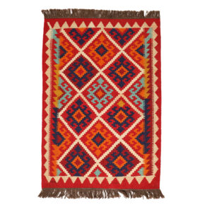 Персидский шерстяной килим из Исфахана, красный Кашкай