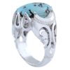 Серебряное кольцо AM_4807 с бирюзой Нейшабур