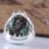 Серебряное кольцо AM_4807 с бирюзой Нейшабур