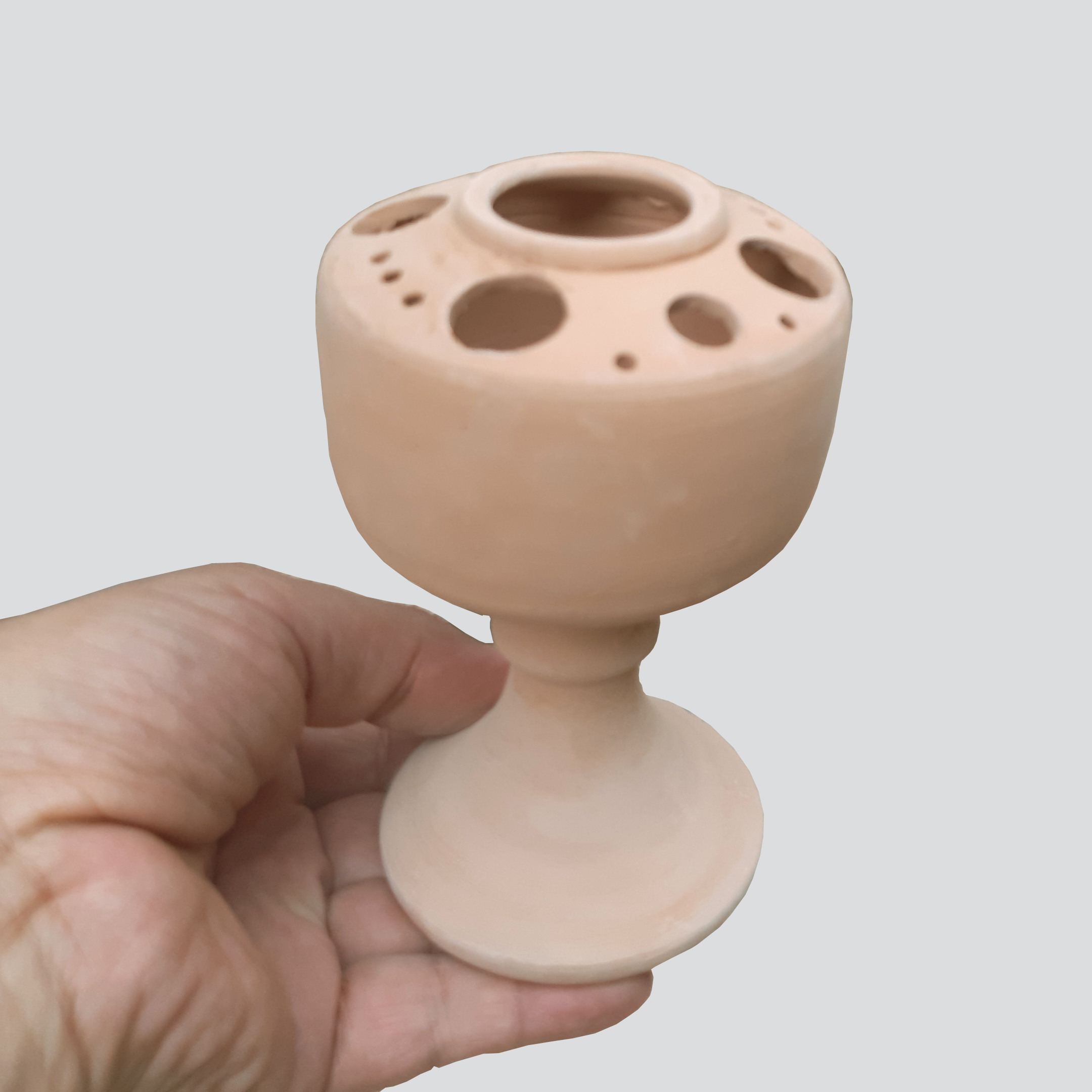 Подставка для кистей с ножками, керамическая, художественная ручная работа