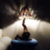 Настольная лампа из дерева «Бревно» — рустикальный стиль