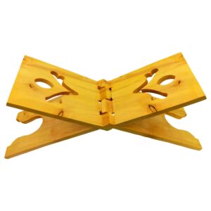 Деревянный рехаль для Корана с тюльпанами (желтый)
