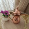 Традиционный медный кофейник Далла – Лужёный внутри, с латунной ручкой