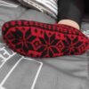Красные женские гиве (вязаные тапочки из шерсти)
