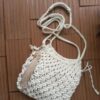 Женская сумка через плечо из макраме с подкладкой