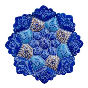 Синяя геометрическая тарелка минакари