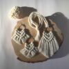 Комплект макраме-серьги и ожерелье в стиле бохо