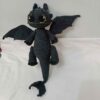 Вязаная игрушка амигуруми «Беззубик» (черная)